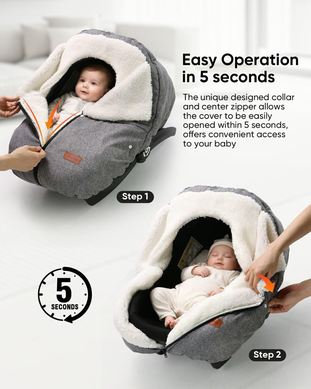 TinlyFinly collar flip over design for quick temperature control