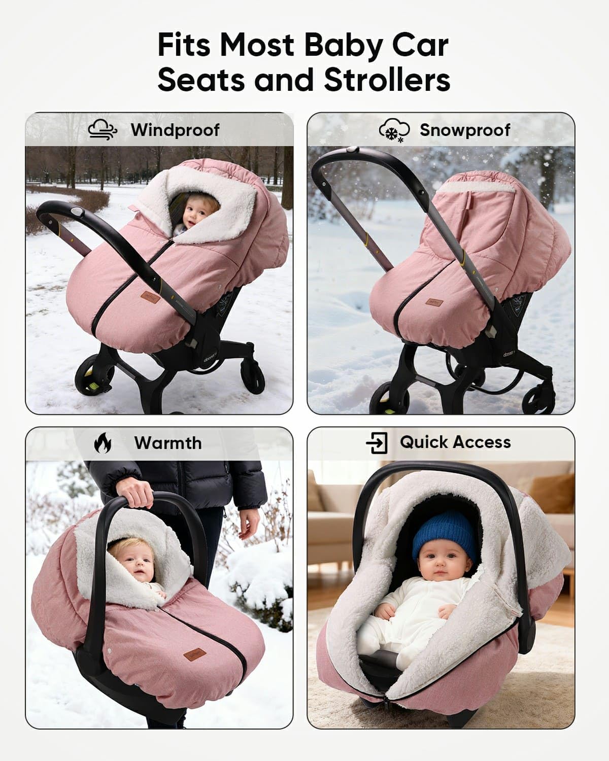 Universal adapters support major brands like Doona, Nuna, and Graco.