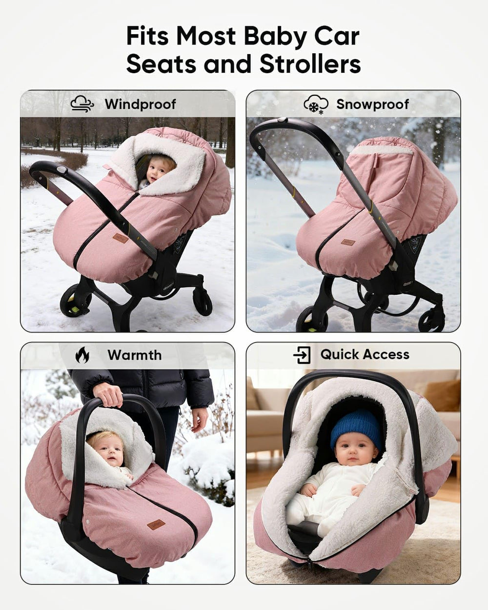 Universal adapters support major brands like Doona, Nuna, and Graco.