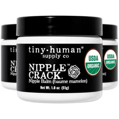 Tiny Human Supply Co Organic Nipple Cream 3-Pack balm for comfortable breastfeeding without washing off