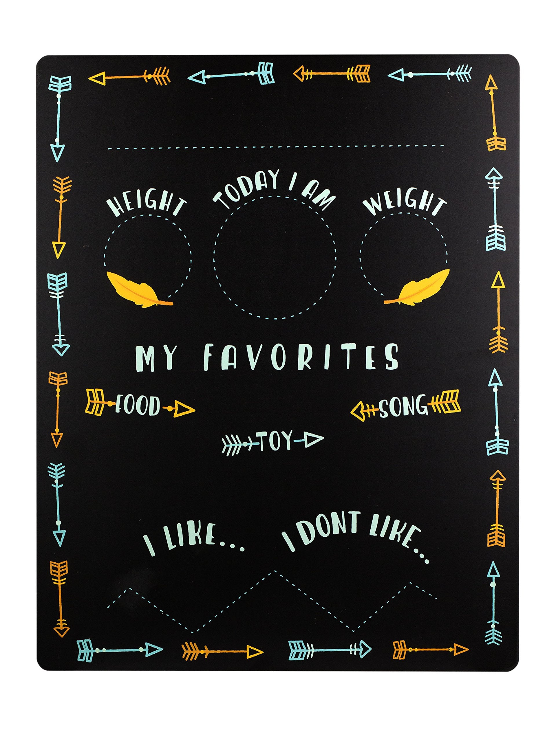 Tiny Idea's Arrows chalkboard with chalk, easy monthly updates