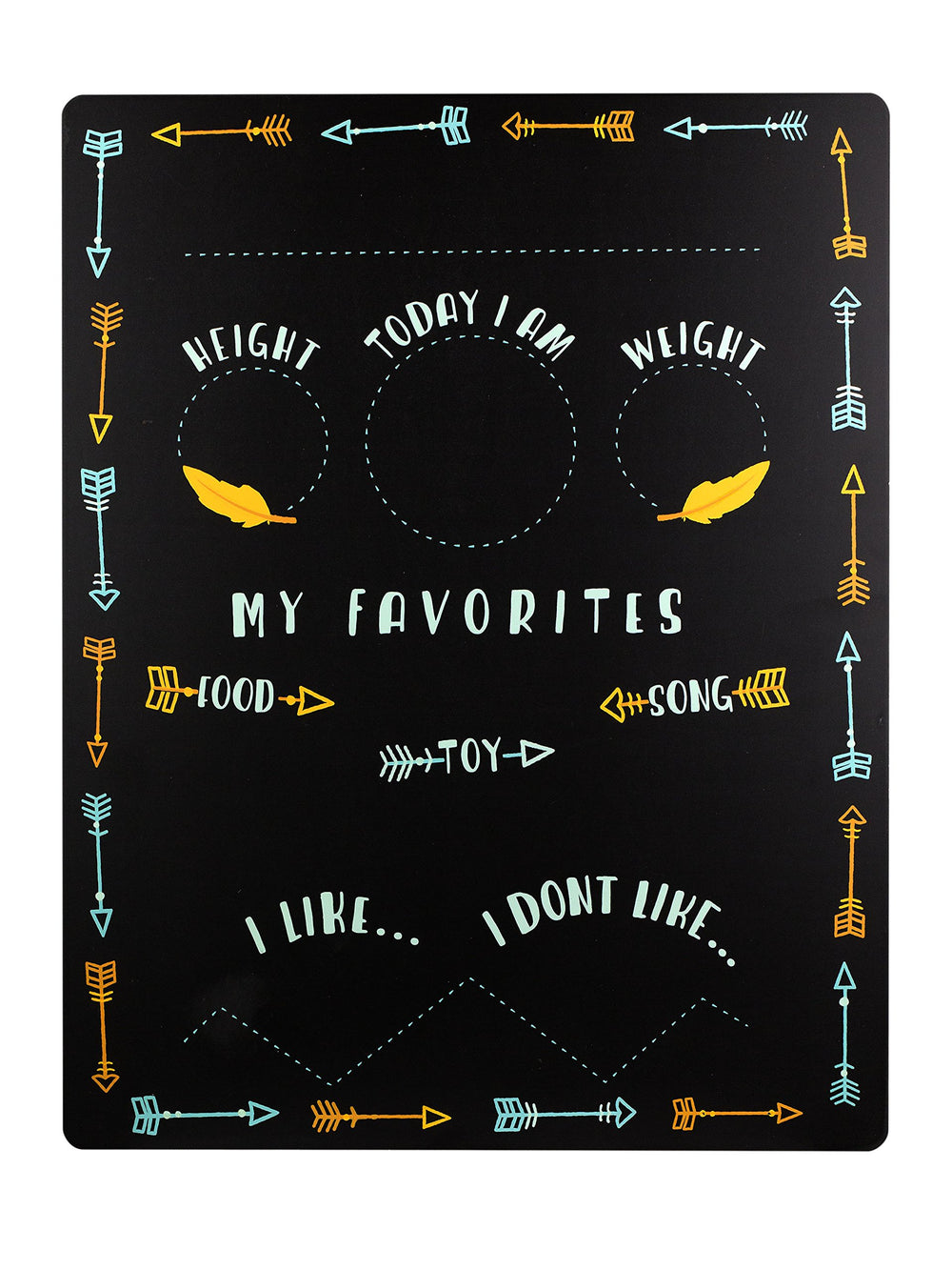 Tiny Idea's Arrows chalkboard with chalk, easy monthly updates