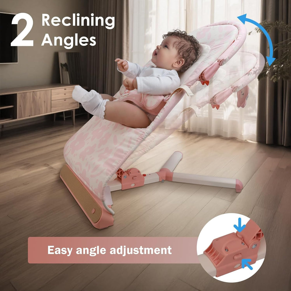 Tiny Marvels portable bouncer folds for travel and storage