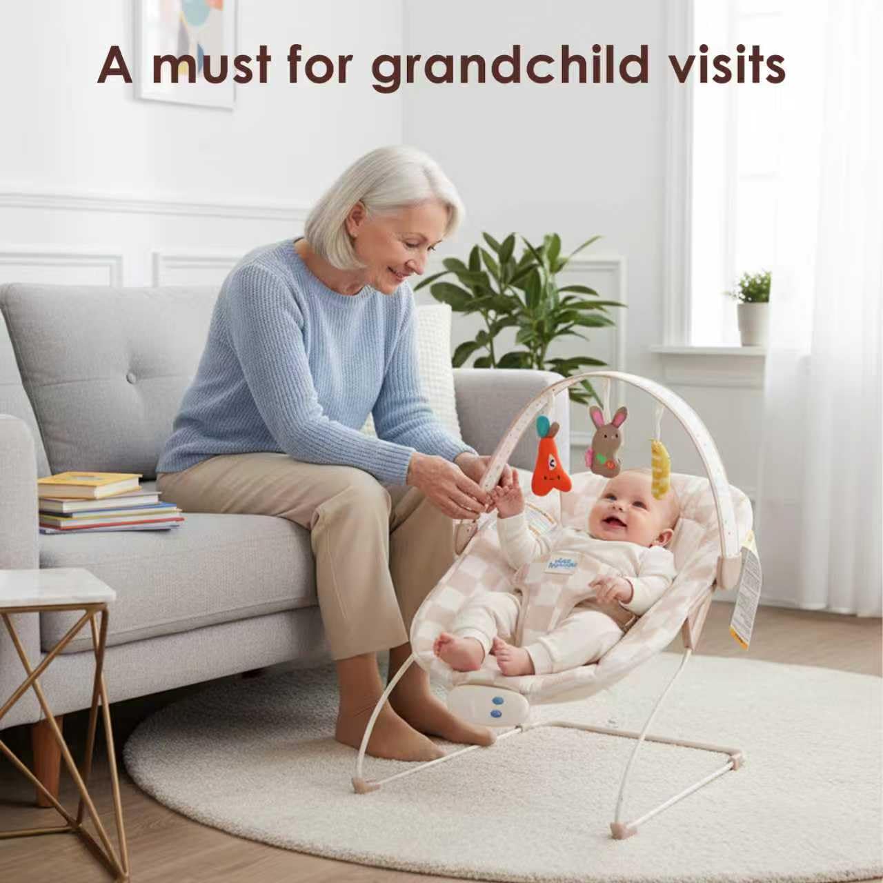 Tiny Marvels bouncer removable-seat-pad simplifies cleanup and maintenance in seconds.