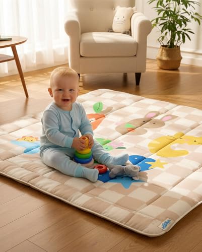 Tiny Marvels Baby Play Mat foldable design for easy transport and cleanup.