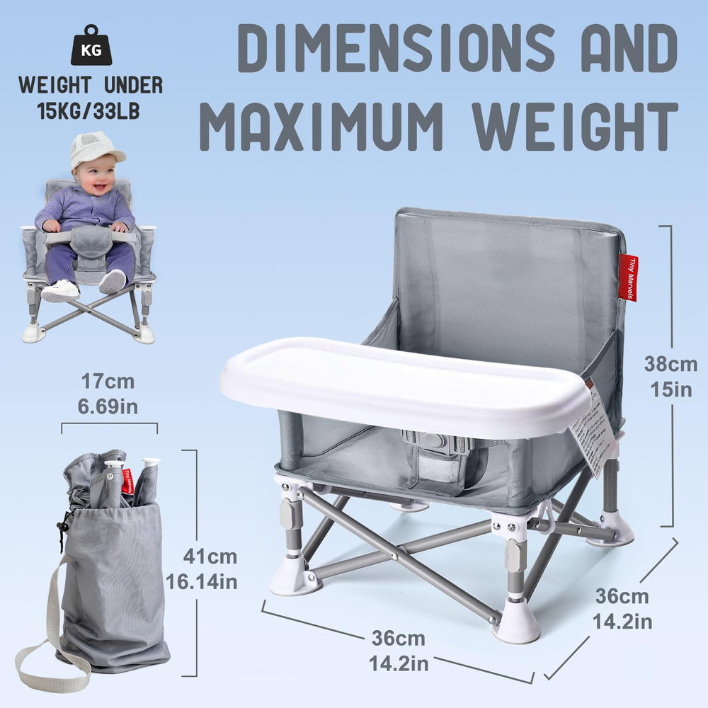 Tiny Marvels family mealtime on the go with portable chair