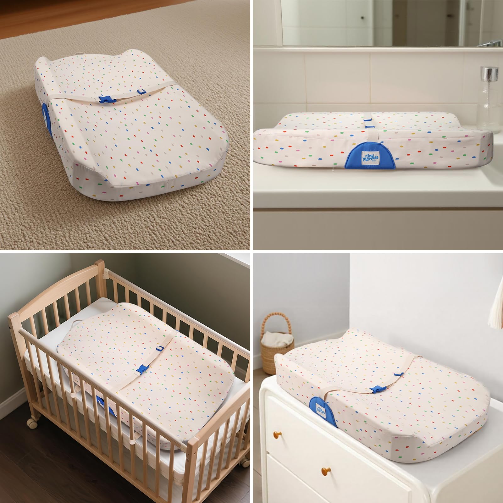 Tiny Marvels changing pad fitting standard tables and dressers for versatility