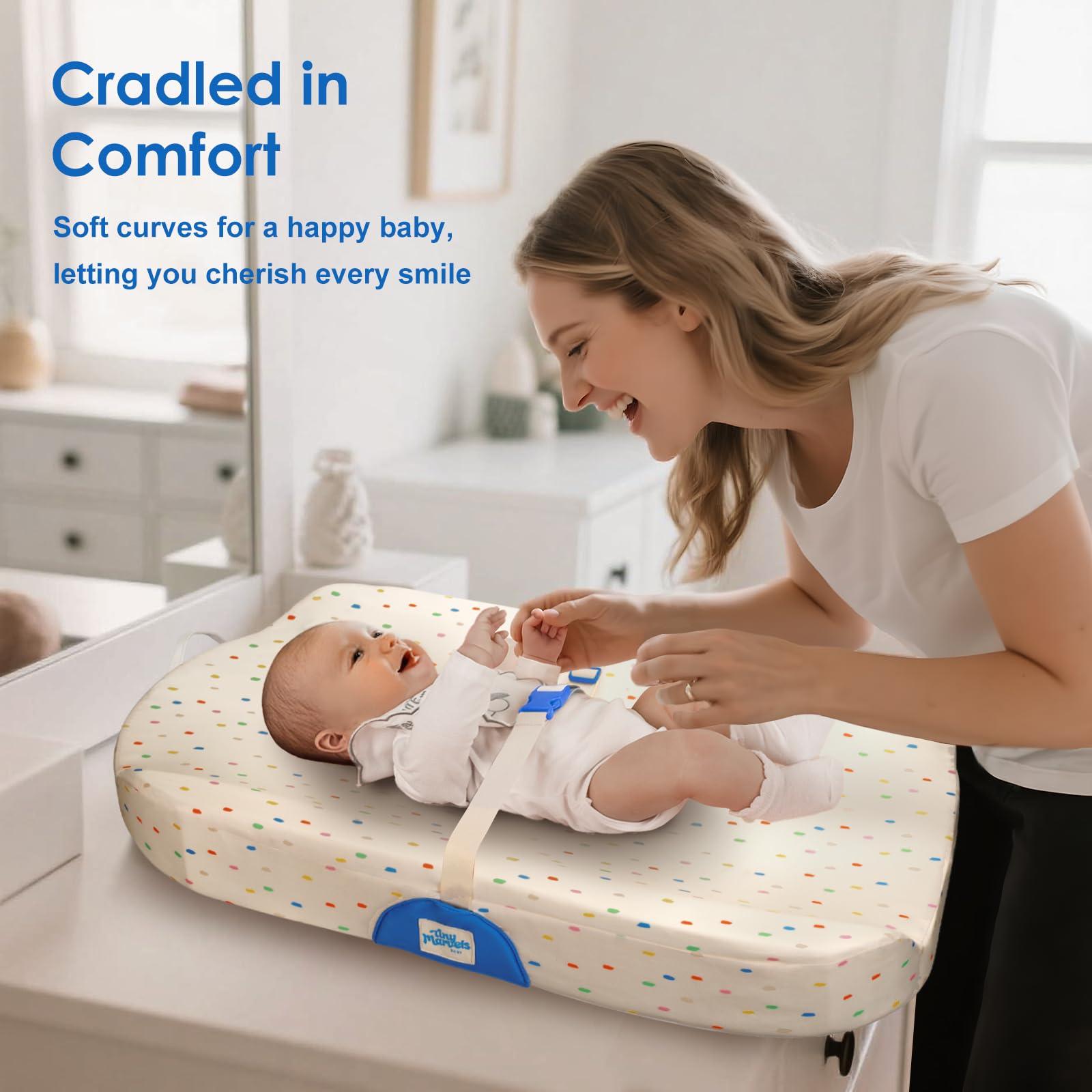 Tiny Marvels warm plush fabric offering cozy comfort during diaper time