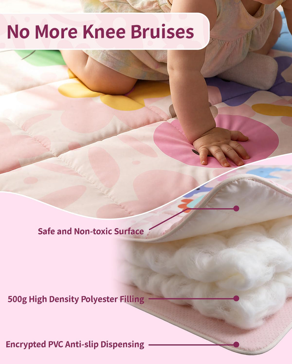 Tiny Marvels play mat fits with 50x50 and 47x47 playpens.