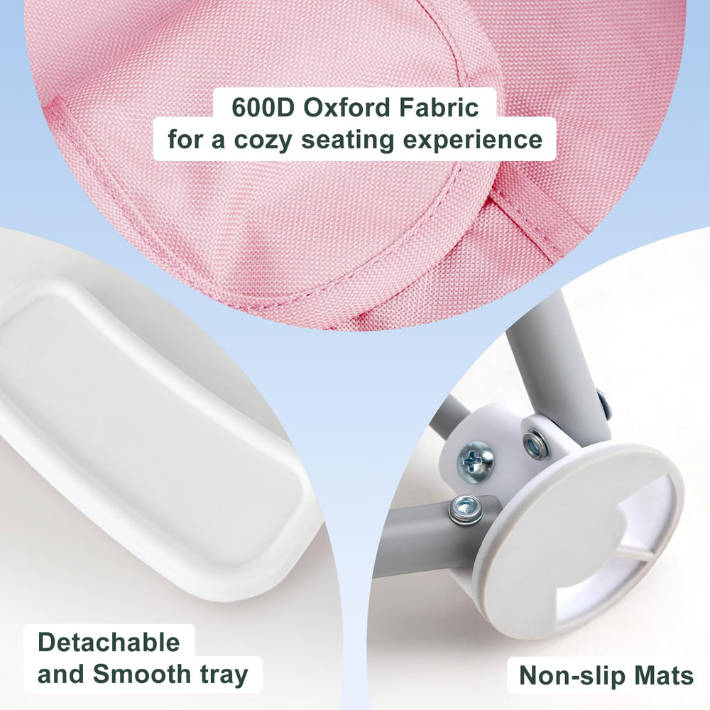 Tiny Marvels booster seat at the dining table for growing toddlers
