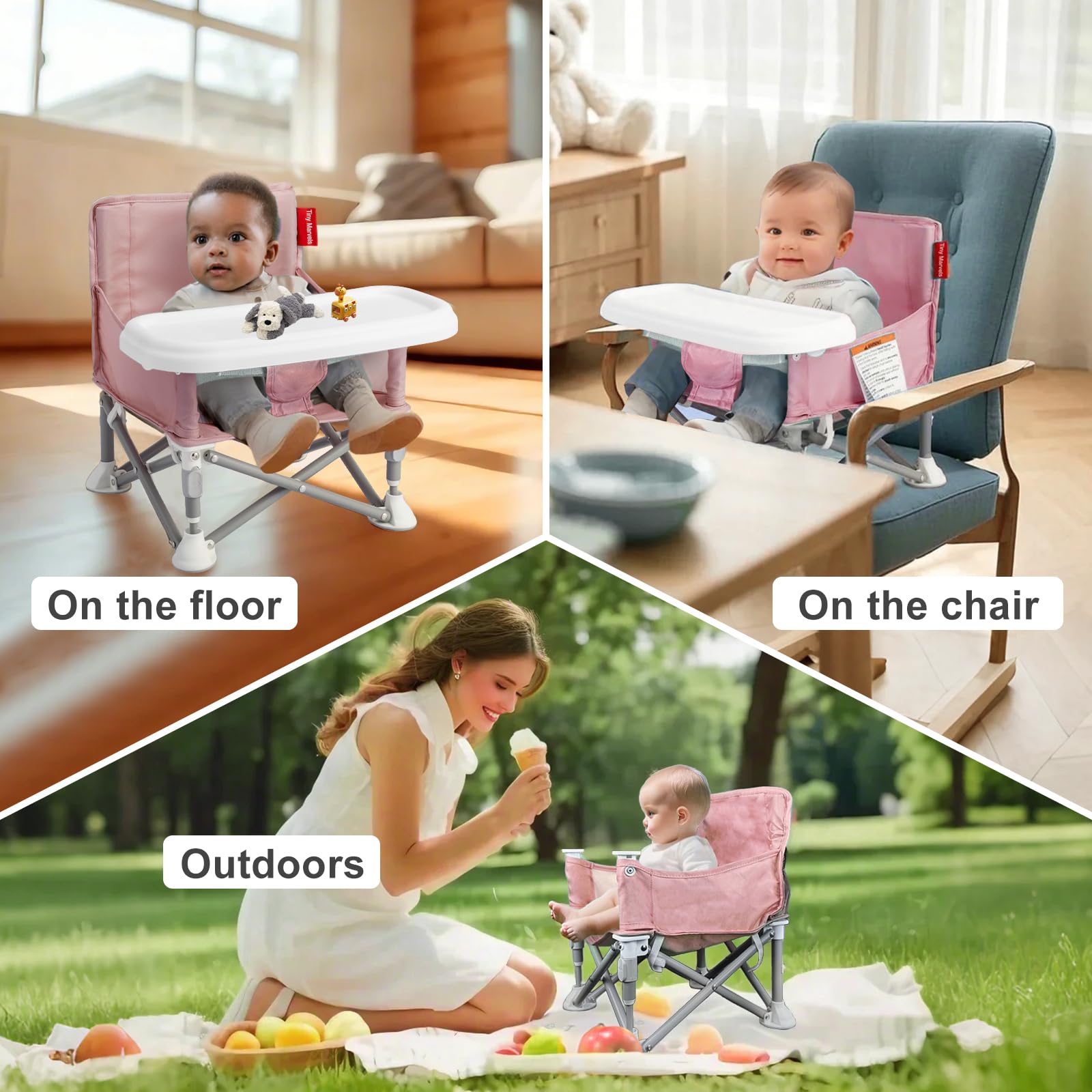 Tiny Marvels foldable design ready for car trips and small spaces