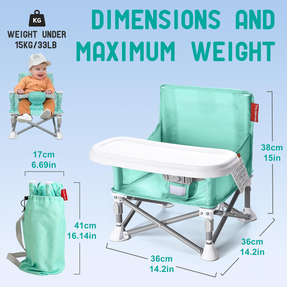 Tiny Marvels portable 3-in-1 chair US safety certification for peace of mind.