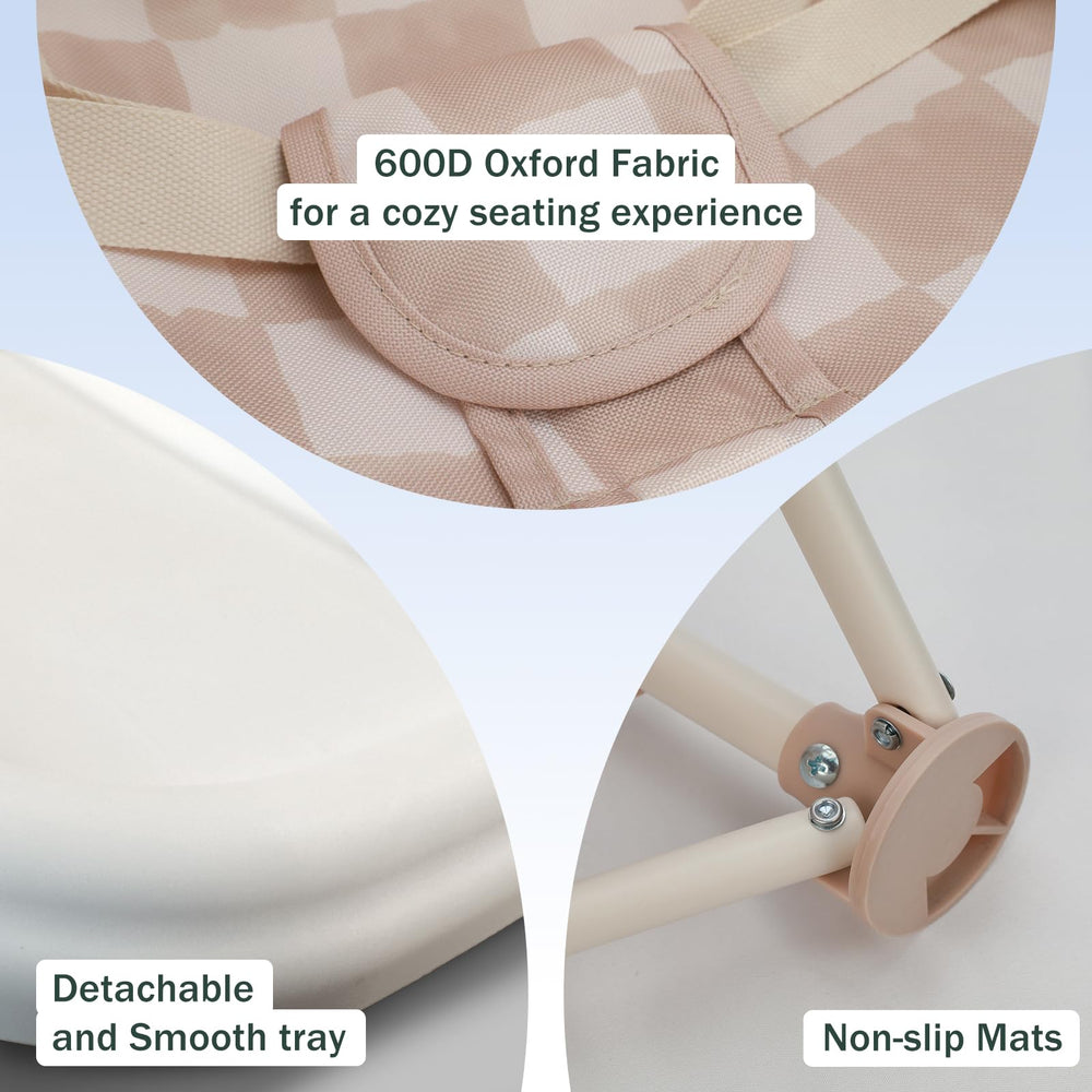Tiny Marvels toddler chair features non-slip feet for steady mealtimes