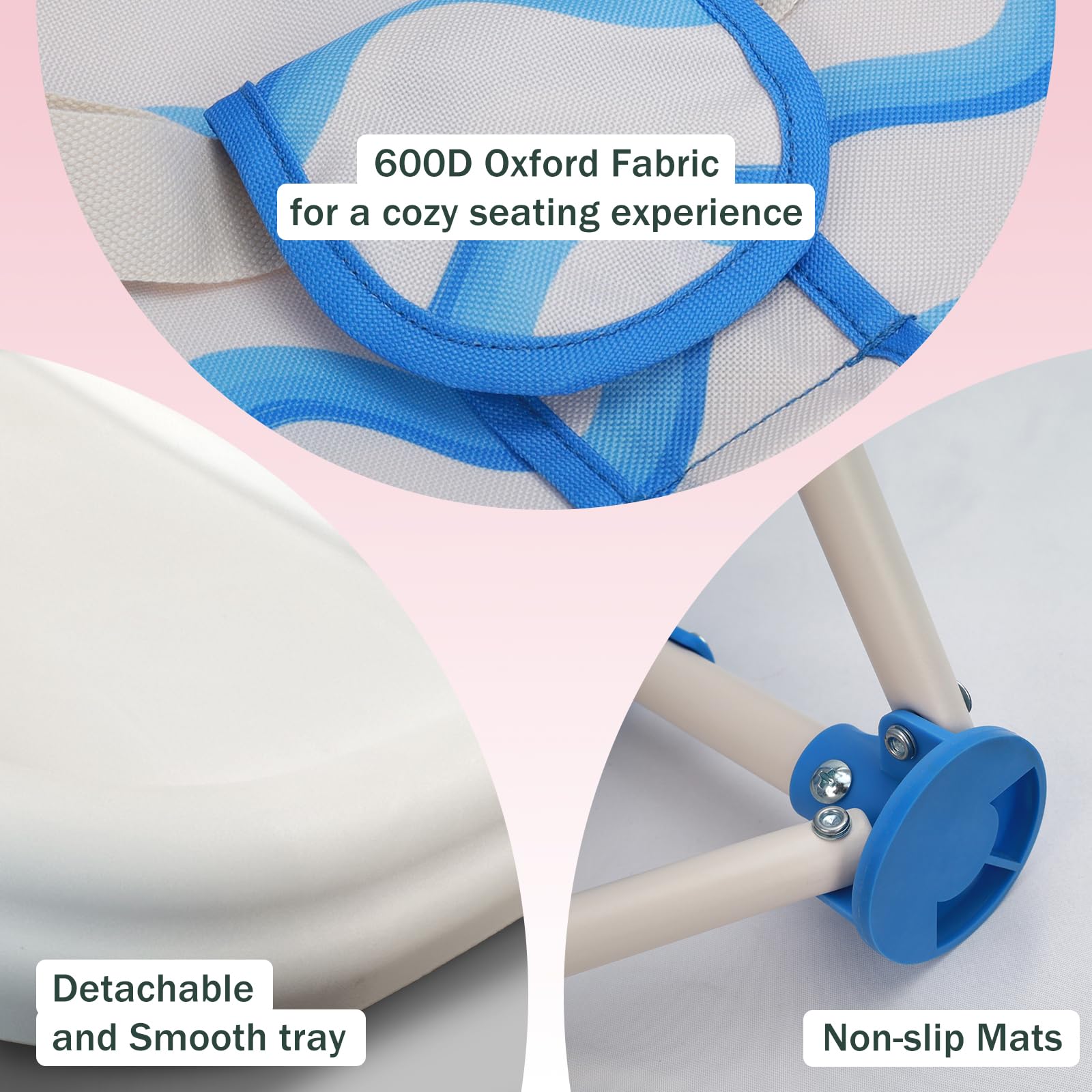 Tiny Marvels travel-friendly baby chair shown compact for trips