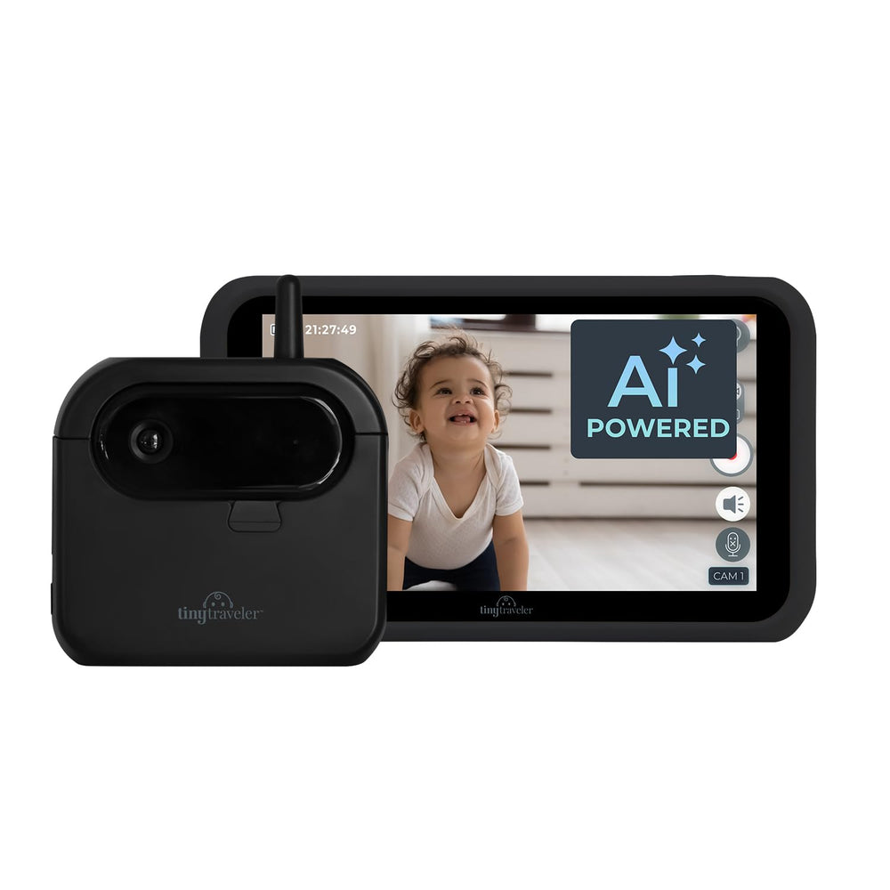Tiny Traveler AI smart car monitor front view with crisp HD feed on the dash.