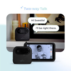 Tiny Traveler AI smart car monitor two-way talk and lullabies soothe on the go.
