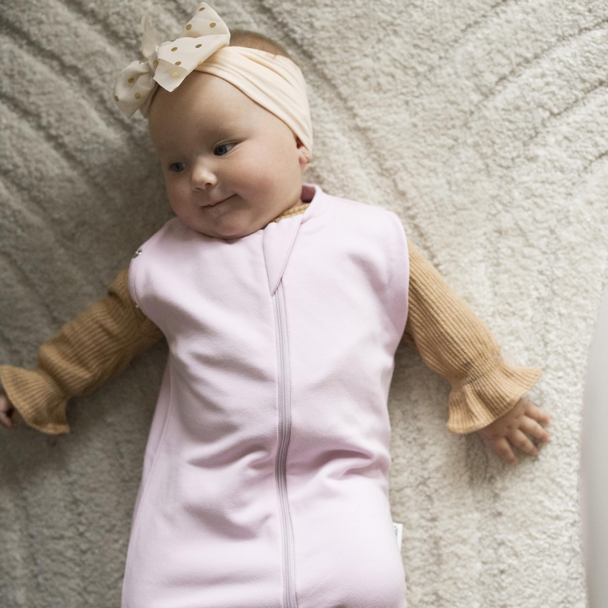 Tiny Twinkle 1-0 TOG sleep sack highlights breathable micro-fleece comfort