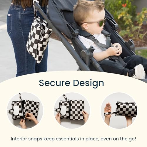 Tiny Twinkle 7x10 inch pad folds flat for compact travel storage.