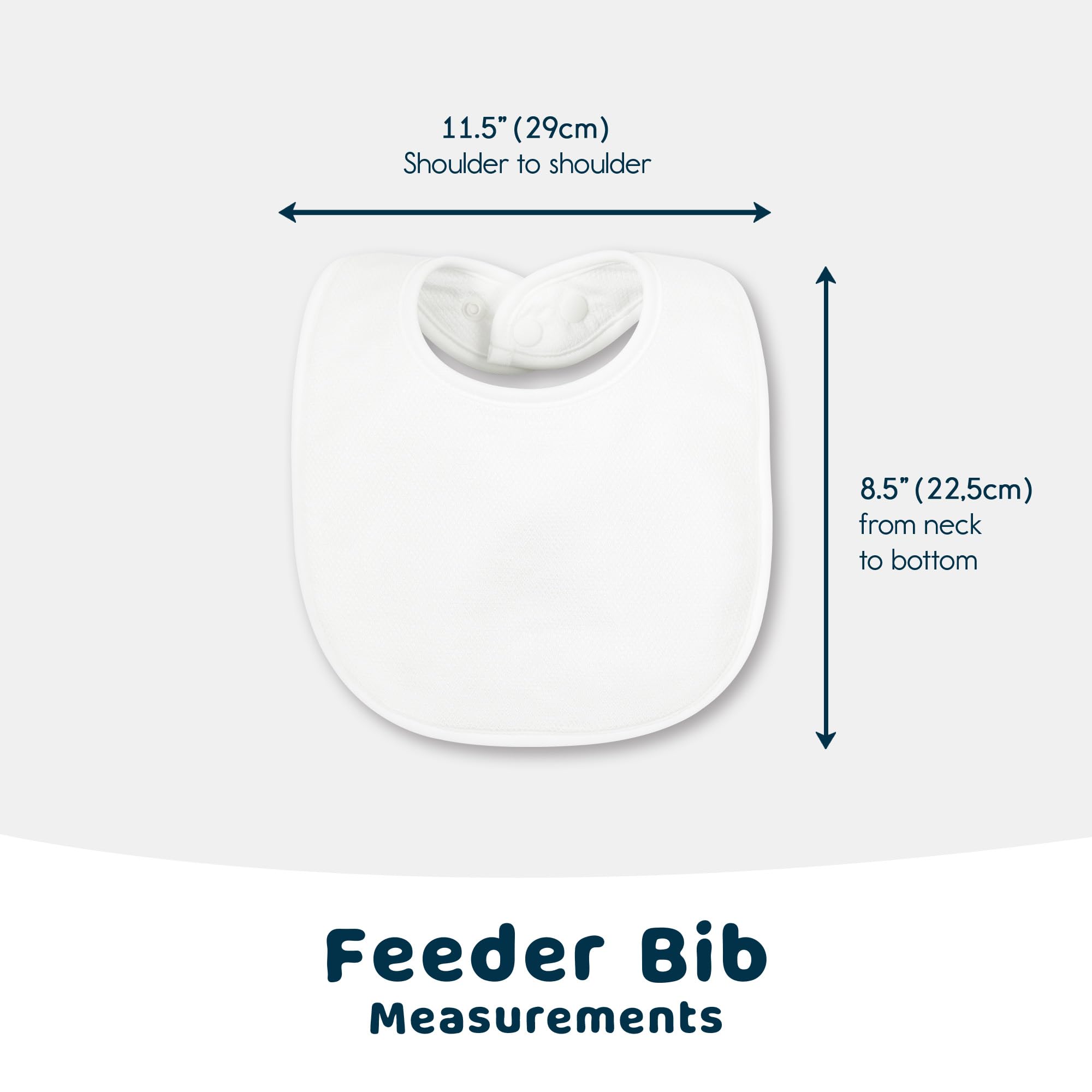 Tiny Twinkle bibs absorb moisture quickly to reduce mess.