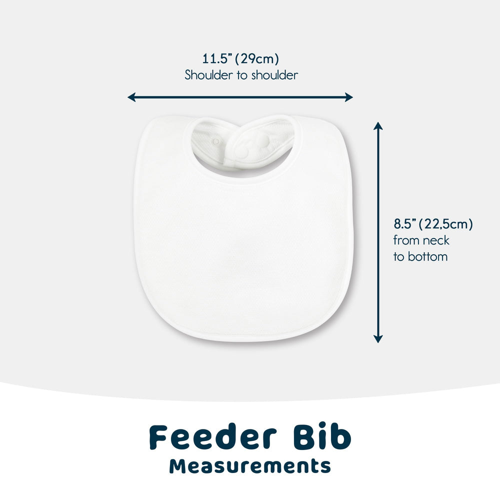 Tiny Twinkle bibs absorb moisture quickly to reduce mess.
