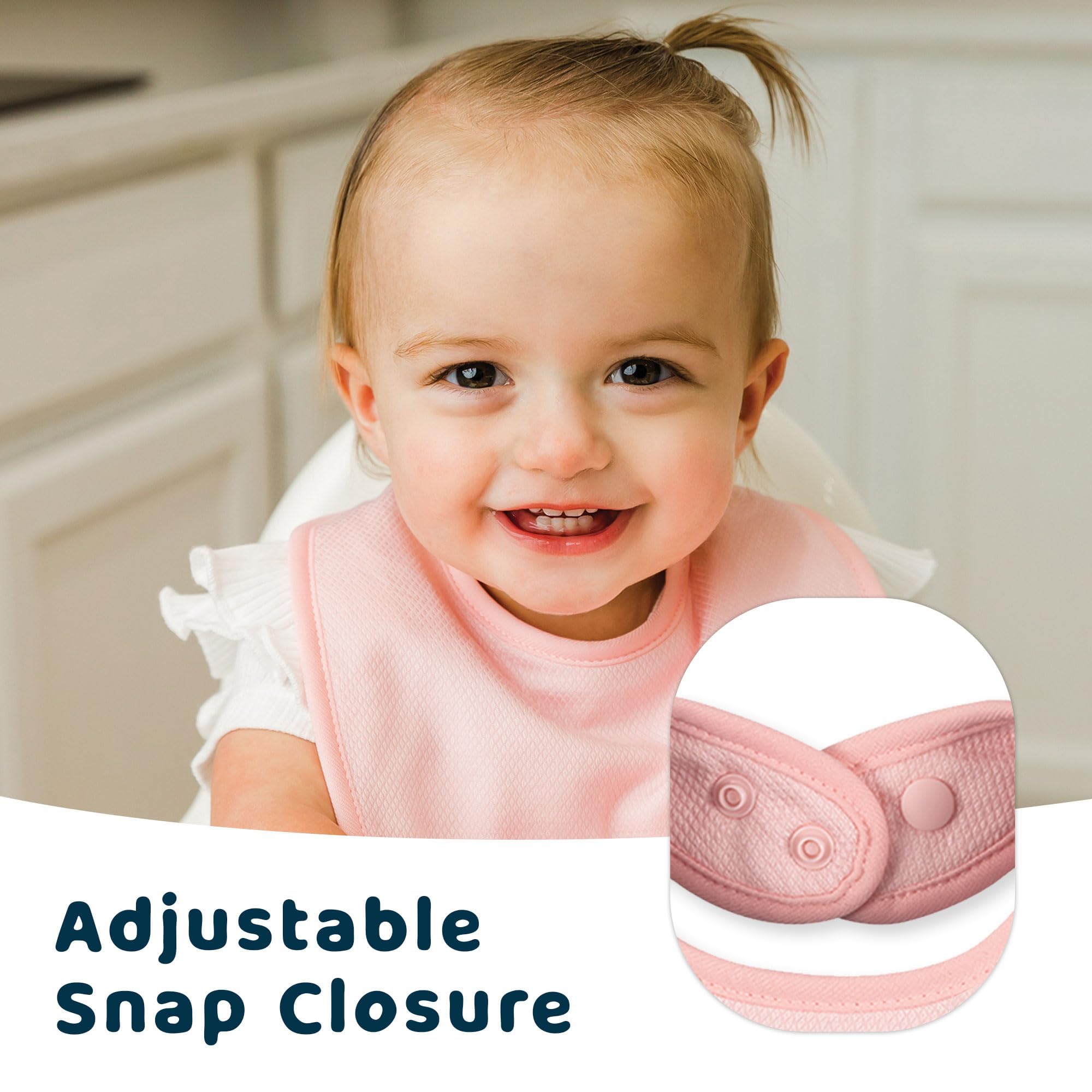 Eight bibs in the set offer versatile daily rotation with Tiny Twinkle.