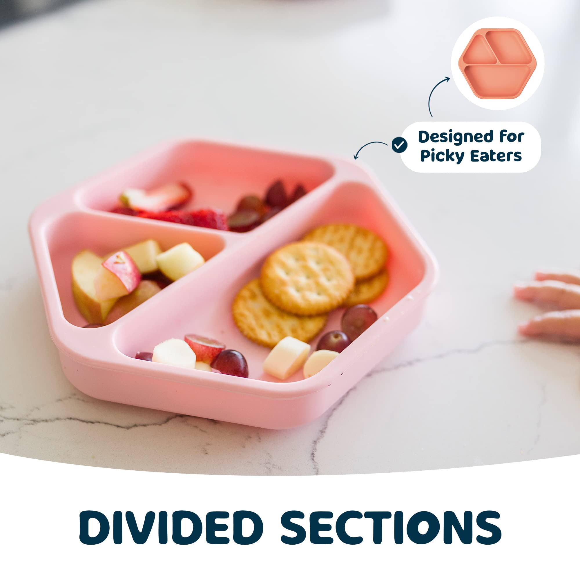 Tiny Twinkle baby-led weaning plate keeps portions organized for little hands