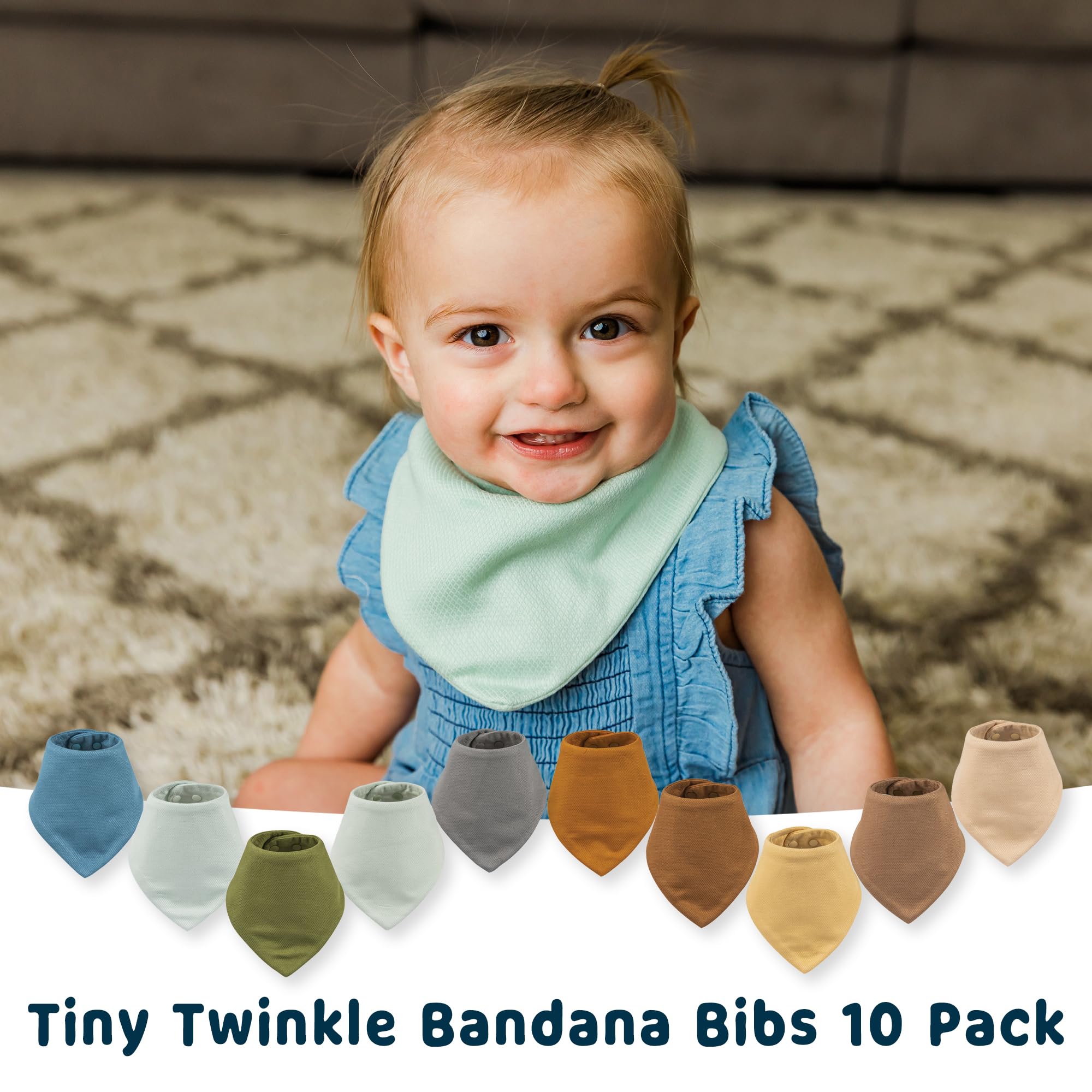 Tiny Twinkle 10-pack for baby boy set adds color and versatility.