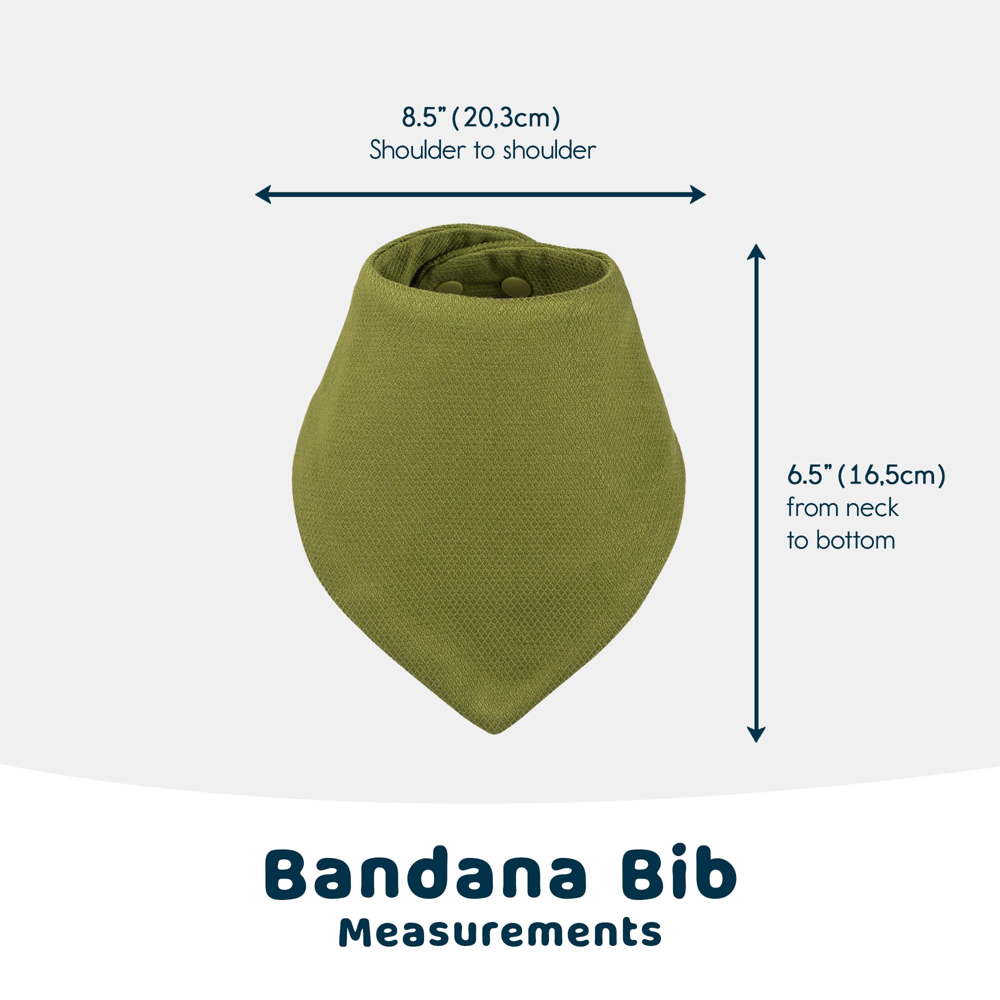 Tiny Twinkle bibs feature a snap closure for quick on/off.