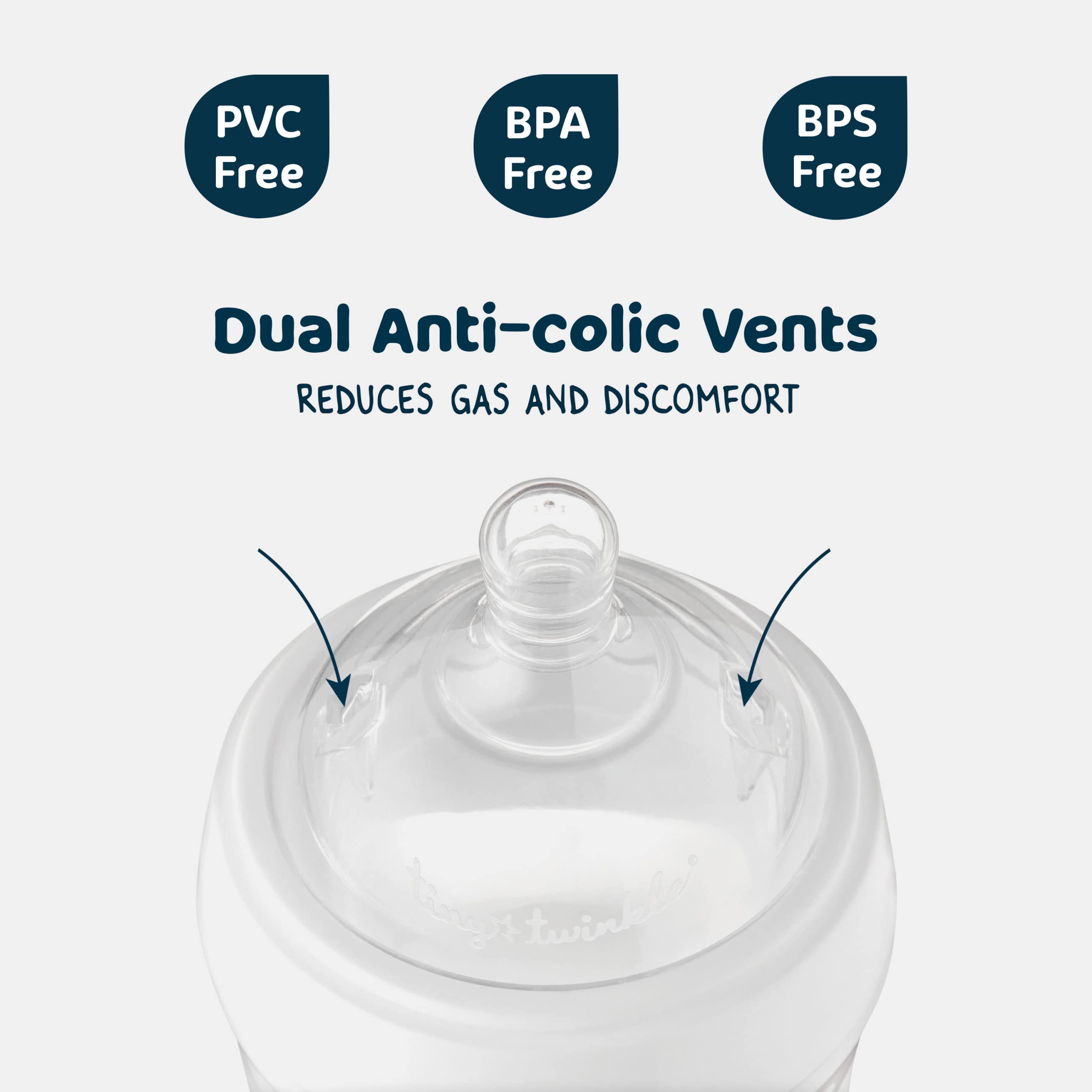 Tiny Twinkle bottle vent system promotes calmer feeding sessions