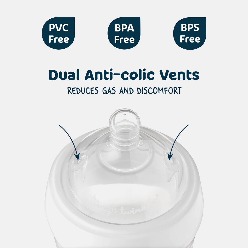 Tiny Twinkle bottle vent system promotes calmer feeding sessions