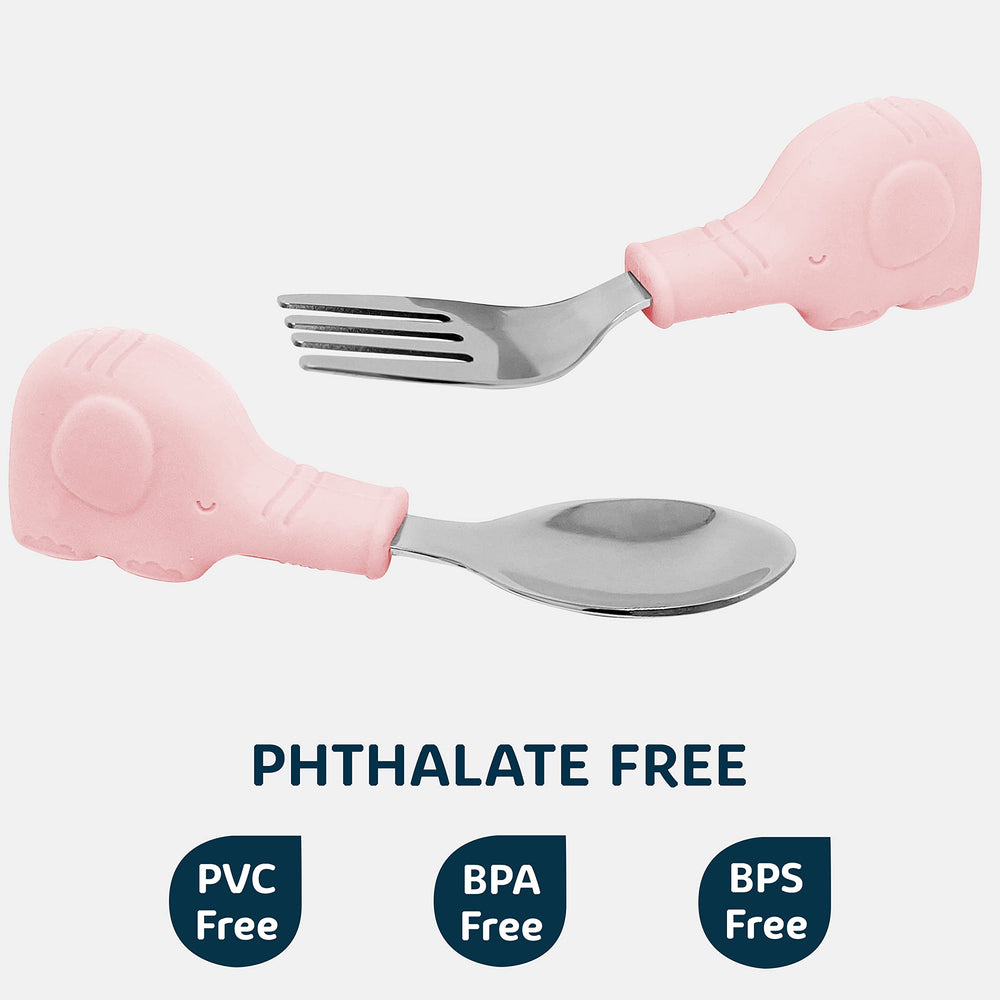 Tiny Twinkle BPA-free silicone handle keeps meals safe for kids