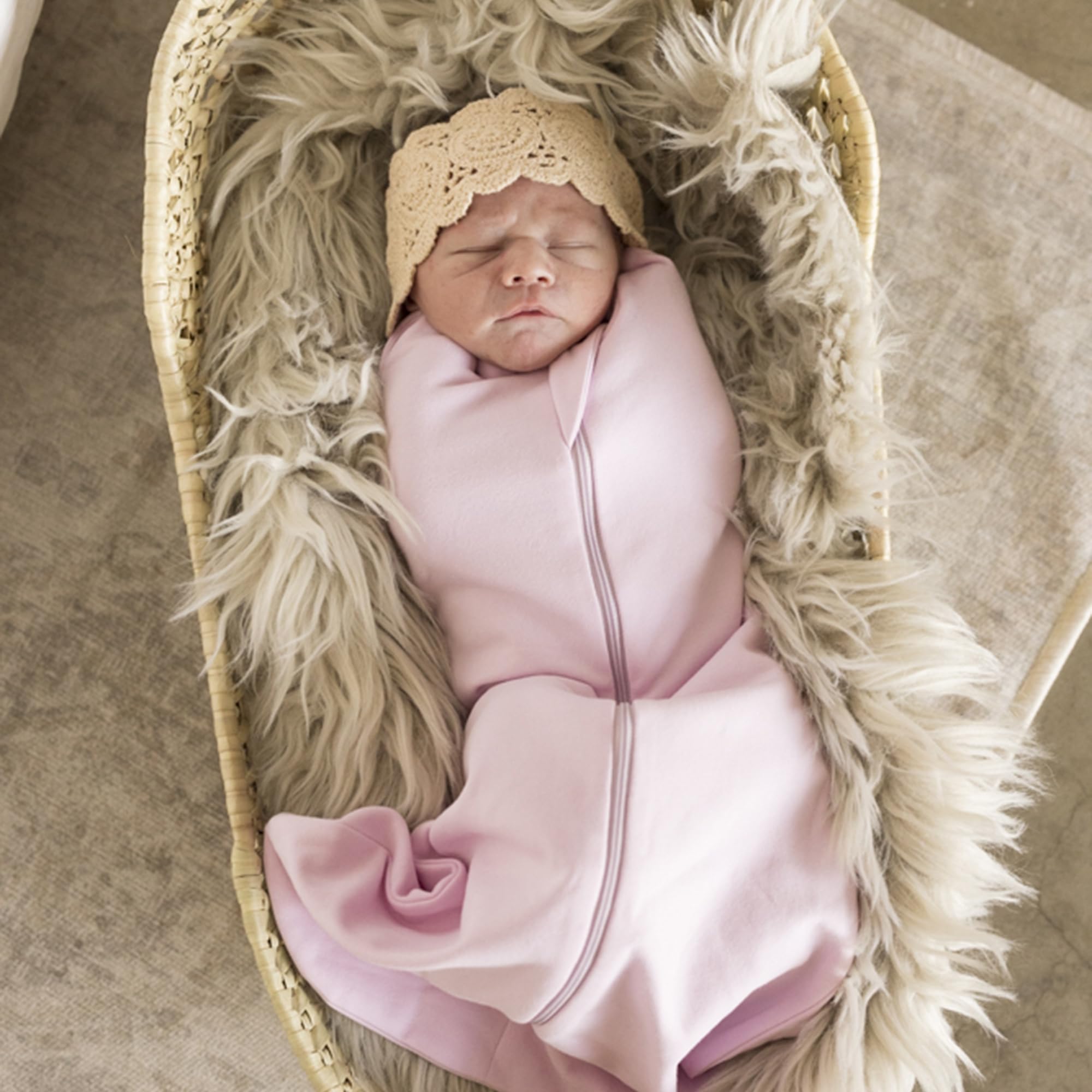 Tiny Twinkle breathable micro-fleece fabric provides gentle warmth and skin comfort.