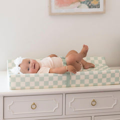 Tiny Twinkle changing pad waterproof surface for quick, hygienic cleanups
