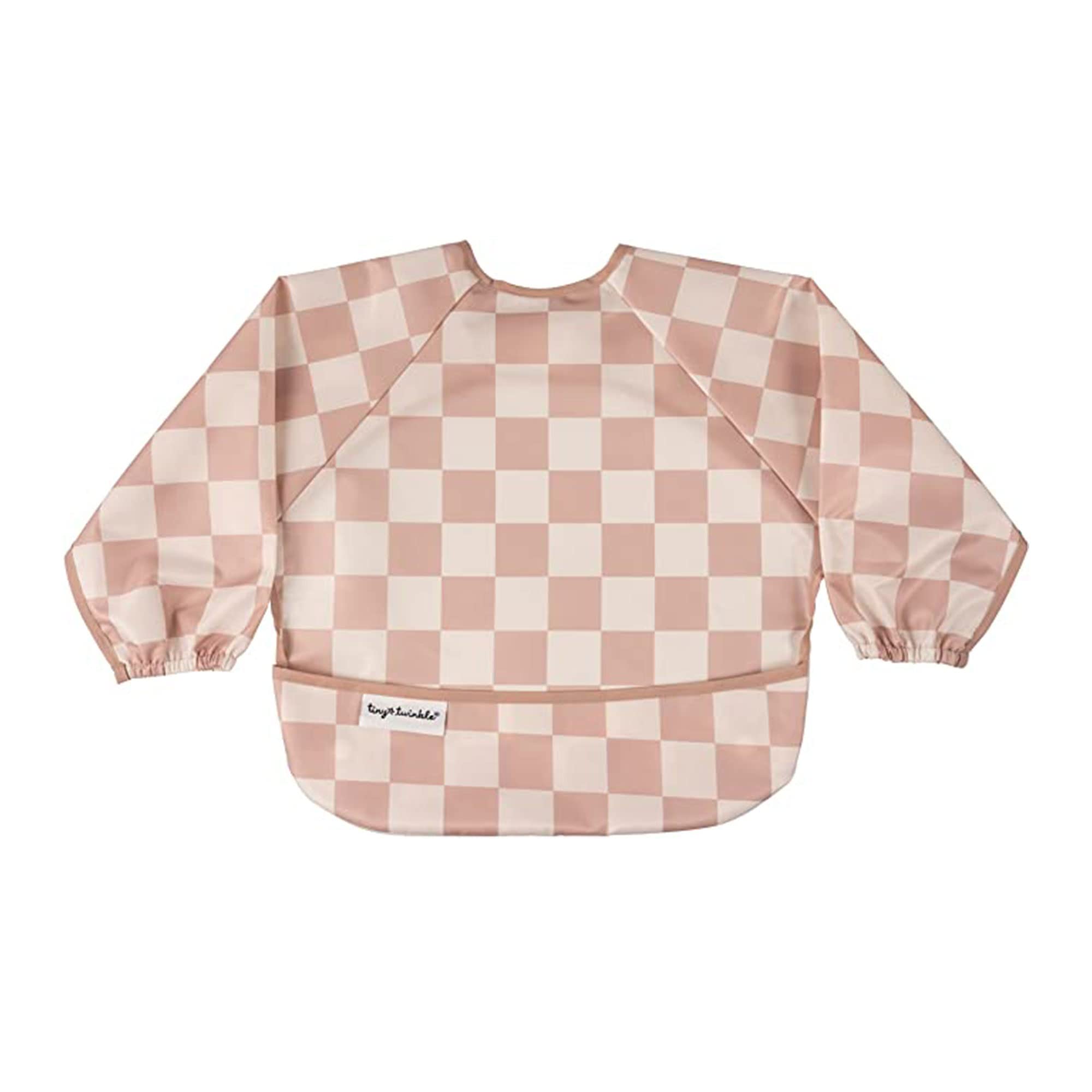 Close-up of Tiny Twinkle elastic cuffs on the long-sleeve bib.