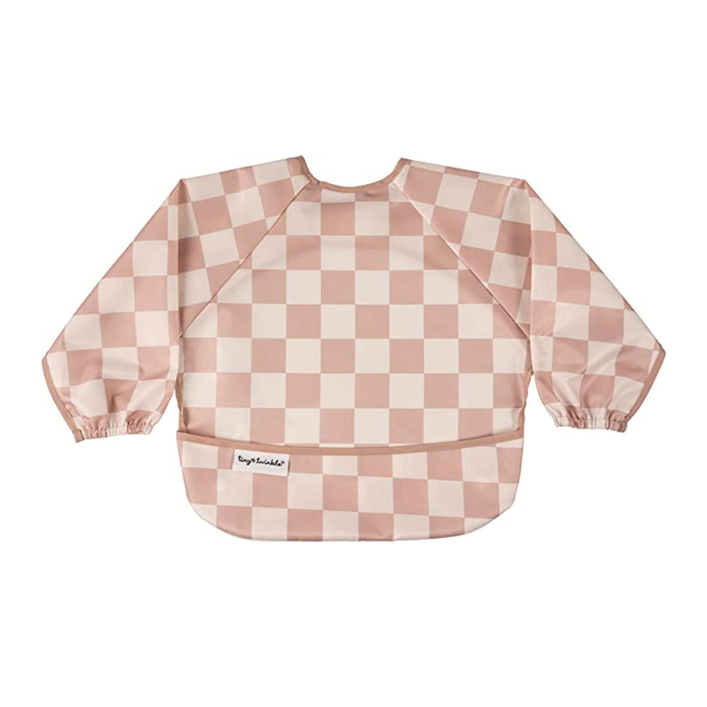 Close-up of Tiny Twinkle elastic cuffs on the long-sleeve bib.