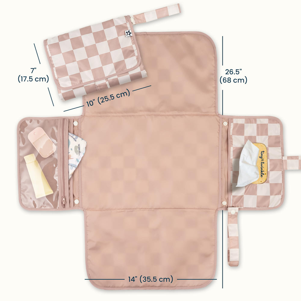 Tiny Twinkle folded 7x10 inch changing pad compact for storage