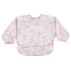 Tiny Twinkle long sleeve bib keeps baby outfits clean during meals.