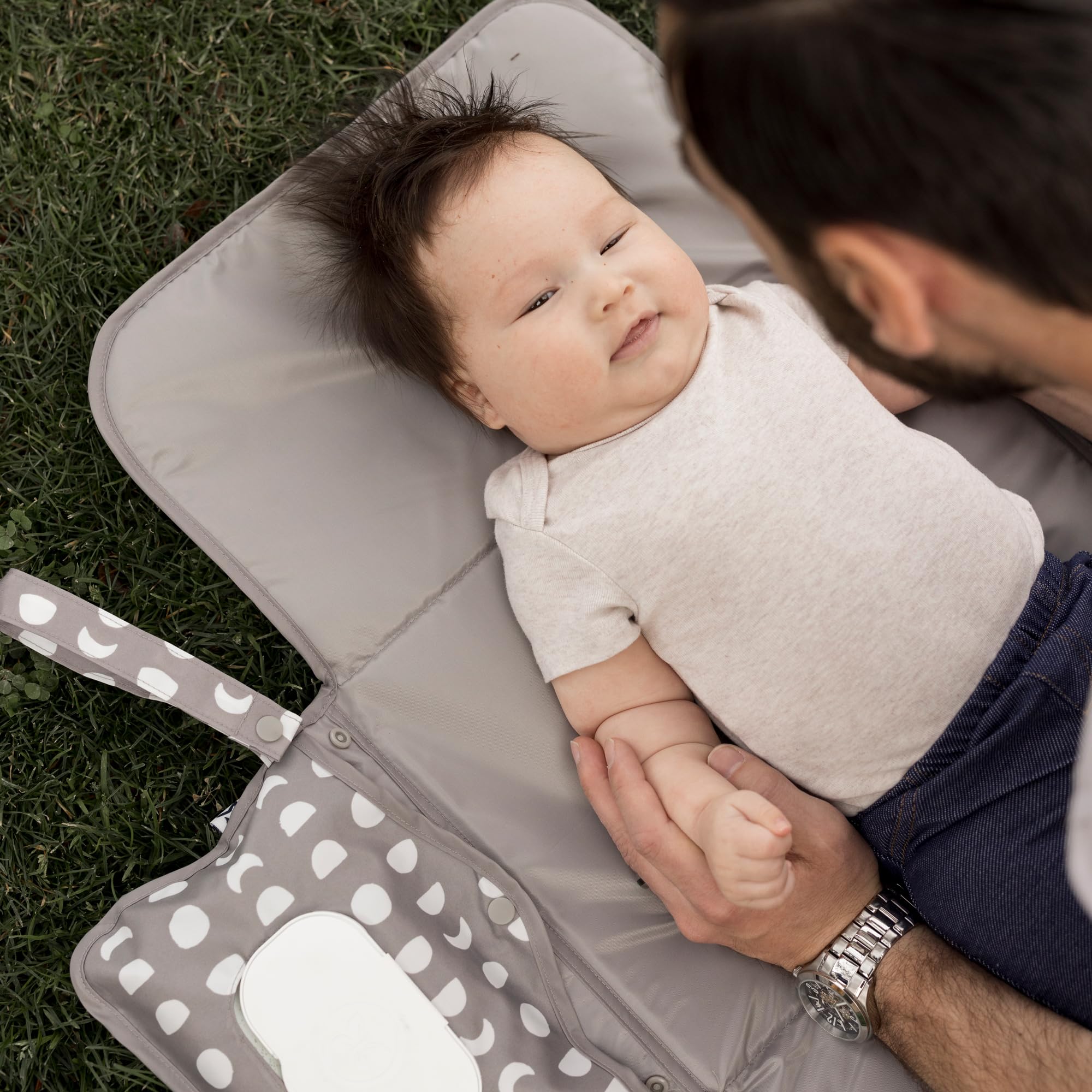 Tiny Twinkle Luna organized-travel-storage for diapers and creams within reach