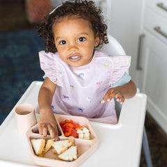 Tiny Twinkle machine washable baby bib detail for quick refresh after meals