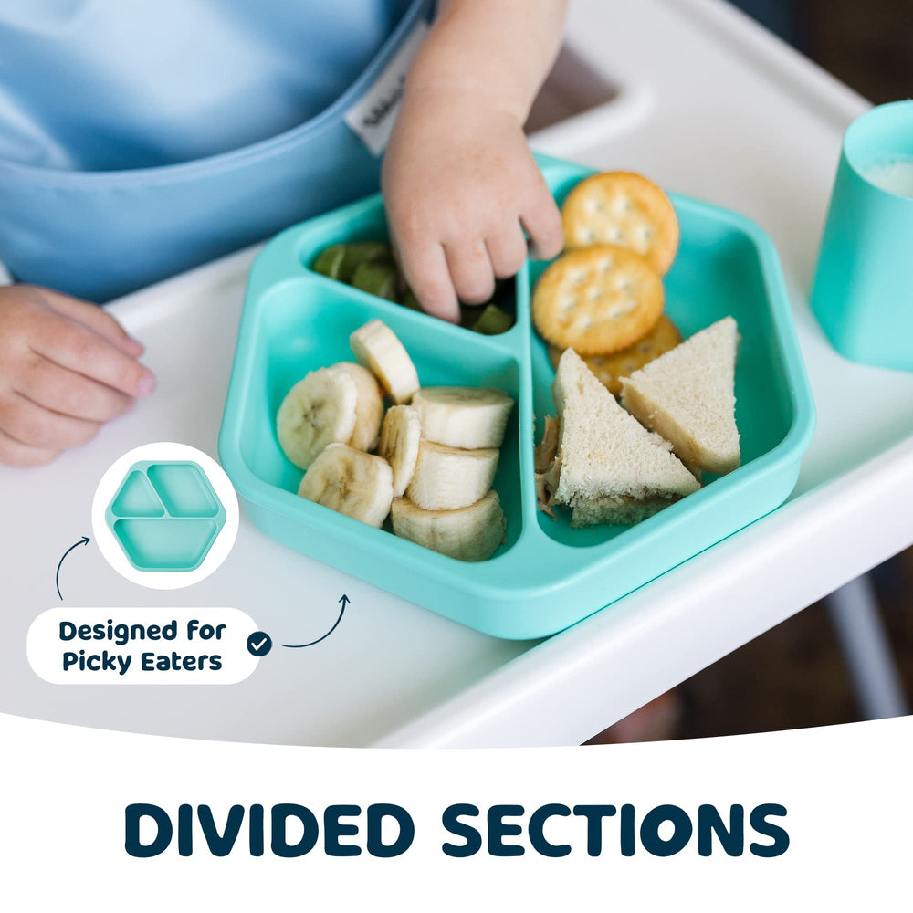 Tiny Twinkle age-appropriate feeding accessory set supports independent eating.
