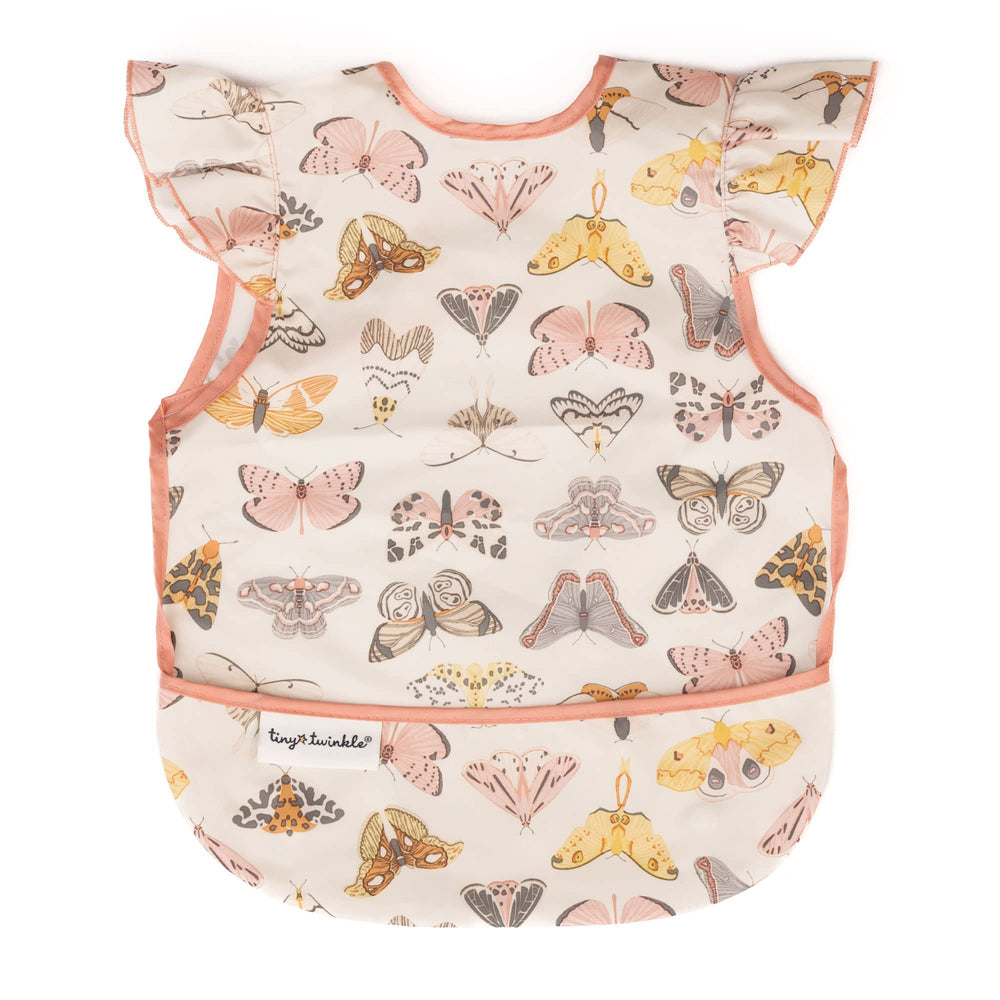 Tiny Twinkle Flutter 6-24M mess-proof bib protects outfits during mealtime.