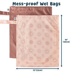 Tiny Twinkle Mess-Proof Wet Bag diaper storage fits 8–10 cloth diapers.