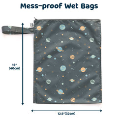 Leak-resistant seams protect other items when bags are packed.