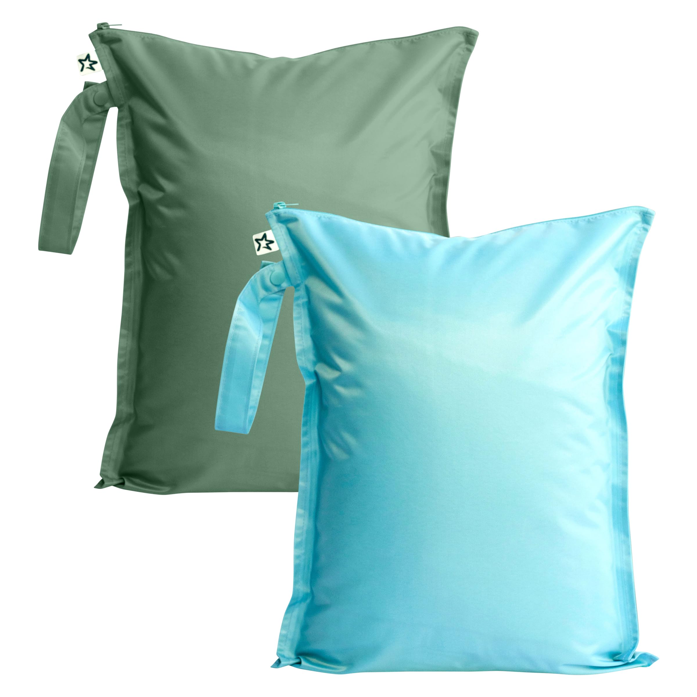 Tiny Twinkle Mess-Proof Wet Bag in slate front view, ideal for storing swimsuits while traveling.