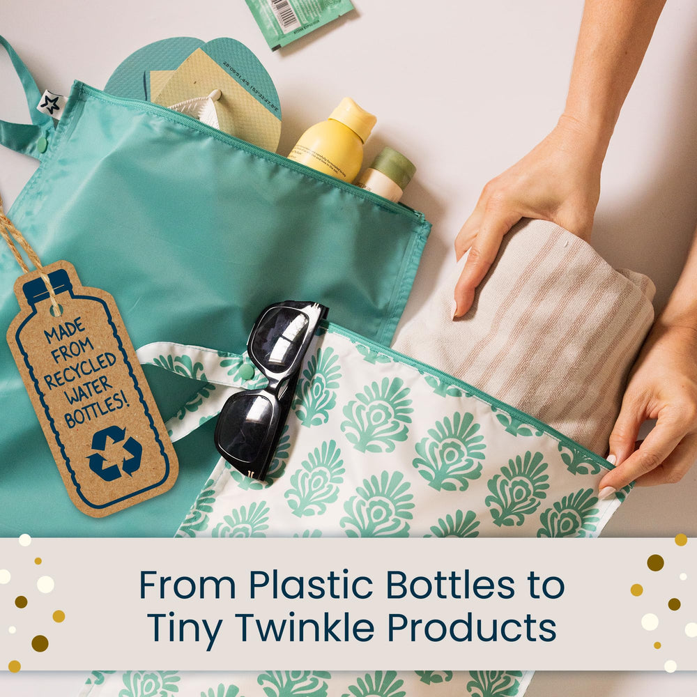 Tiny Twinkle Mess Proof Wet Bag comes as a practical 2-pack.