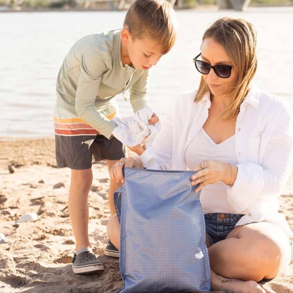 Quick-dry fabric wipes clean in seconds for Tiny Twinkle bags