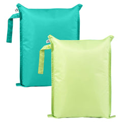 Tiny Twinkle Mess-Proof wet bags top view with Rainforest color for diaper bag organization
