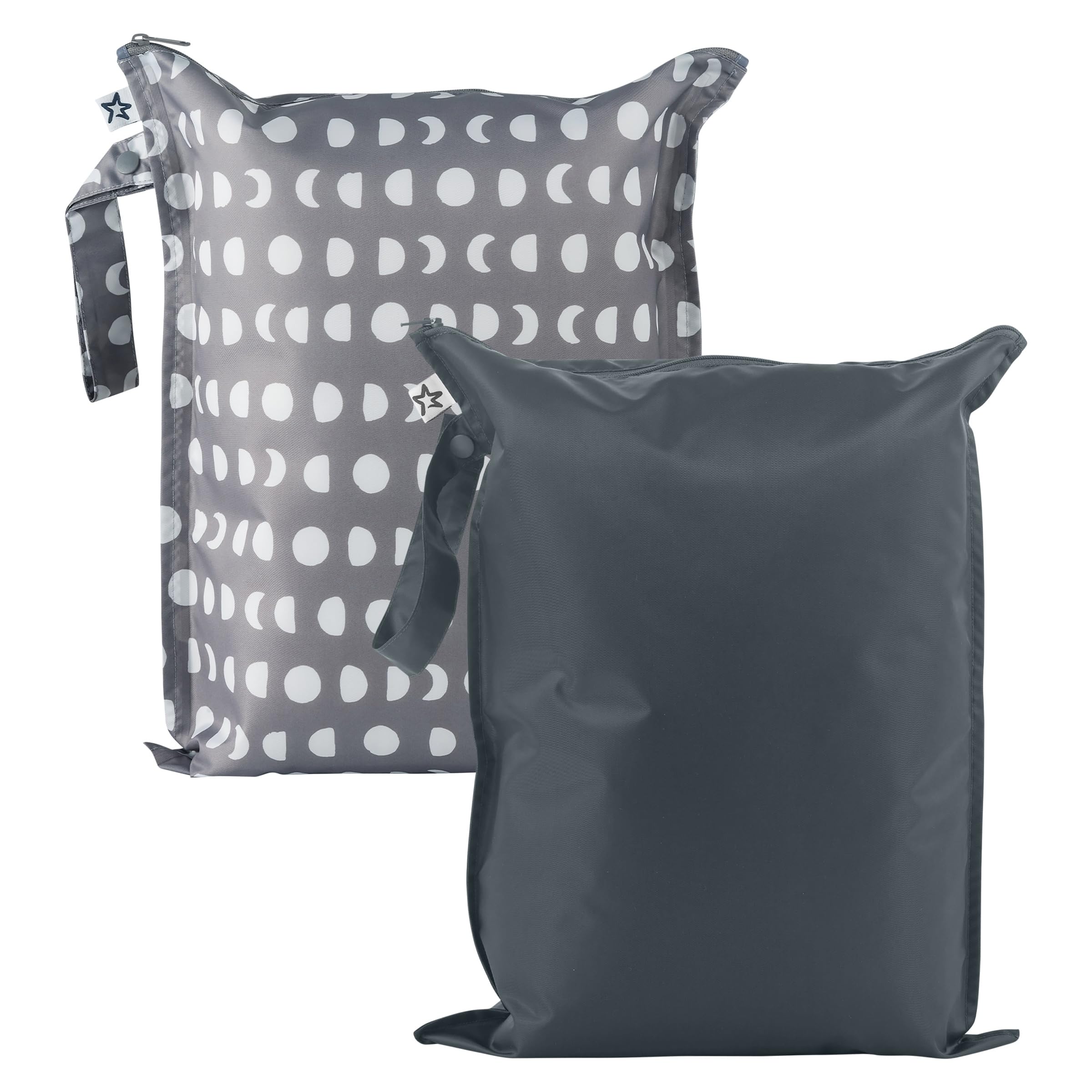 Tiny Twinkle Mess Proof Wet Bags folded flat for travel convenience