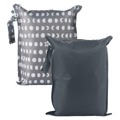 Tiny Twinkle Mess Proof Wet Bags folded flat for travel convenience