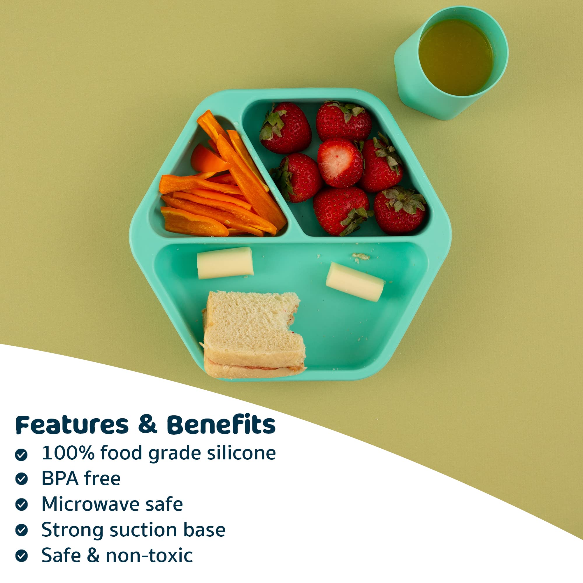 Tiny Twinkle microwave-safe plate offers quick reheats without leaving aftertaste or residue.